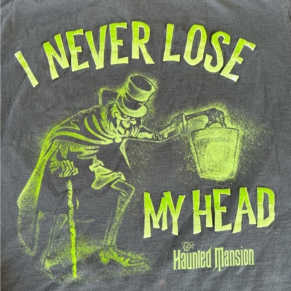 Disney Parks The Haunted Mansion Hatbox Ghost Tee Never Lose My Head Lrg Unisex - Picture 5 of 8